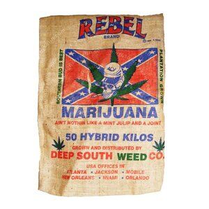Rebel Novelty Burlap Bag